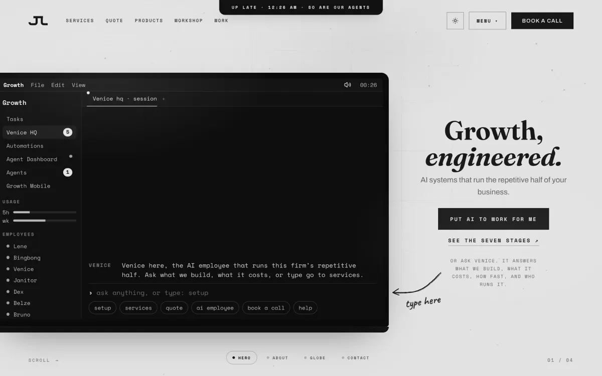 The JTL Growth homepage: Growth, engineered.